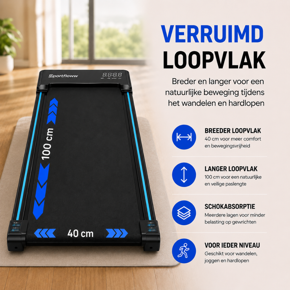 Sportfloww Loopband 8 km/h - 5% Incline