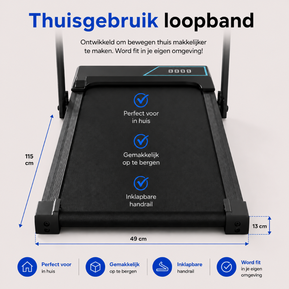 Sportfloww Loopband 12 km/h - 9% incline
