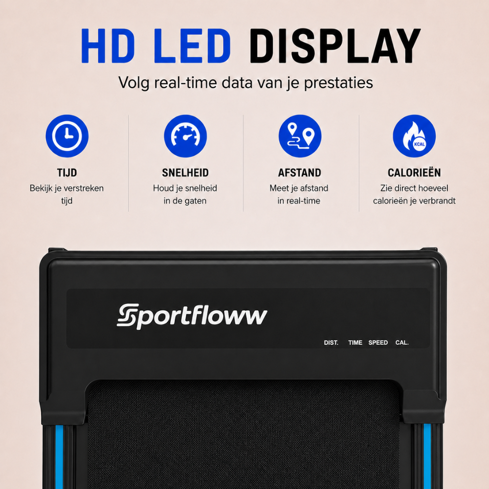 Sportfloww Loopband 8 km/h - 5% Incline