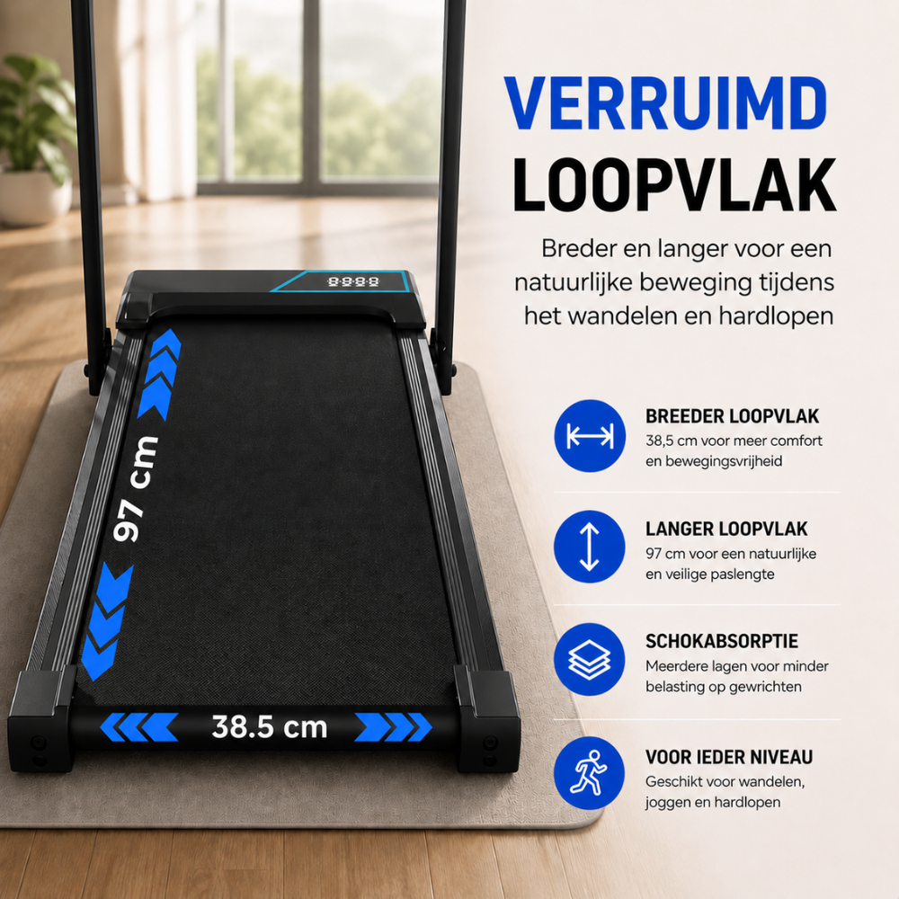 Sportfloww Loopband 12 km/h - 9% incline