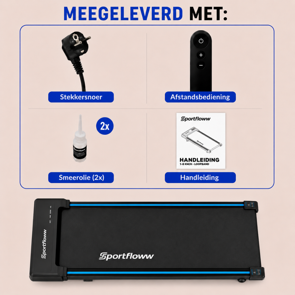 Sportfloww Loopband 8 km/h - 5% Incline